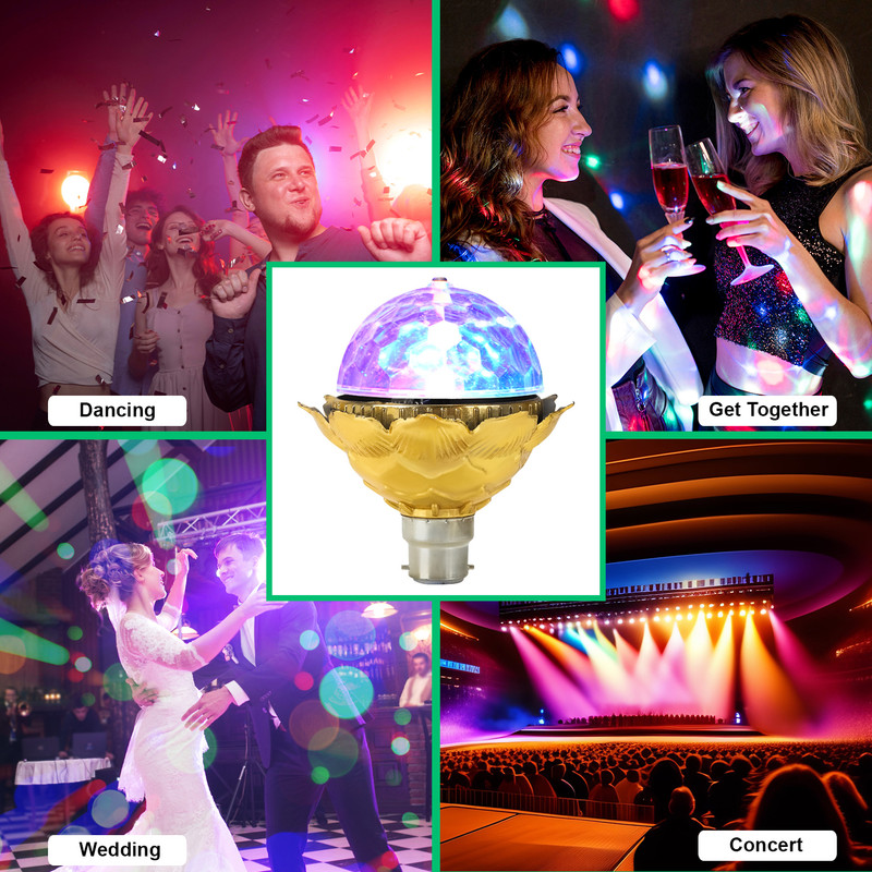 Nelson Jumbo Disco Bulb for Party Home Birthday Dancing Stage and Diwali Bulb Single Disco Ball(Ball Diameter: 6 cm)