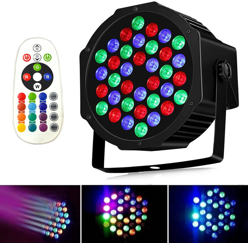 MOOZMOB 36 LED Stage Par RGB Disco DJ Party Light DMX Control Disco Ball Set(Ball Diameter: 18 cm)