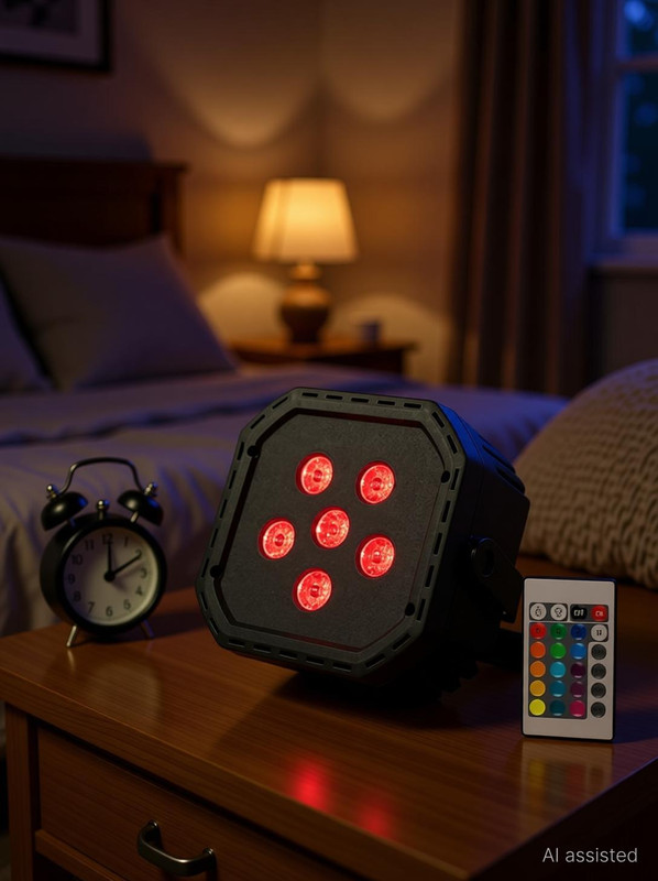 KCS Lite Mini RGB DJ Light with Remote | UV 6-in-1 Disco Ball Uplight – 6 LED (Pack of 1) Disco Ball Set(Ball Diameter: 6.5 cm)