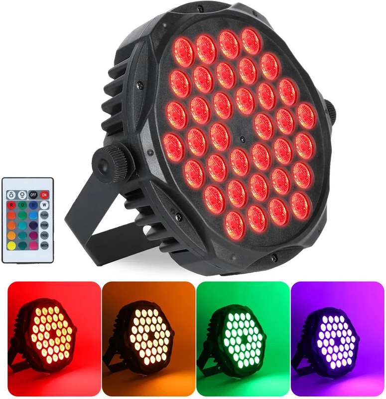 Maverick Led LED Par light (pack of 1pc) 36x3w Flat Par best used in festivals Disco Ball Set(Ball Diameter: 18 cm)