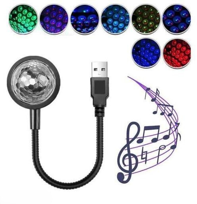 Tashvik USB Colorful Disco Light M9 Flexible LED Projection Lamp Disco Ball Set(Ball Diameter: 10 cm)