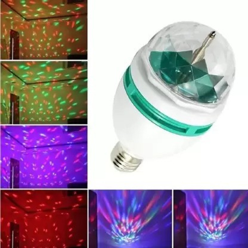 Elecsera Diwali Colorful Magic DJ Laser Light Lighting Disco Party Bulb 360 Rotate Single Disco Ball(Ball Diameter: 2.5 cm)