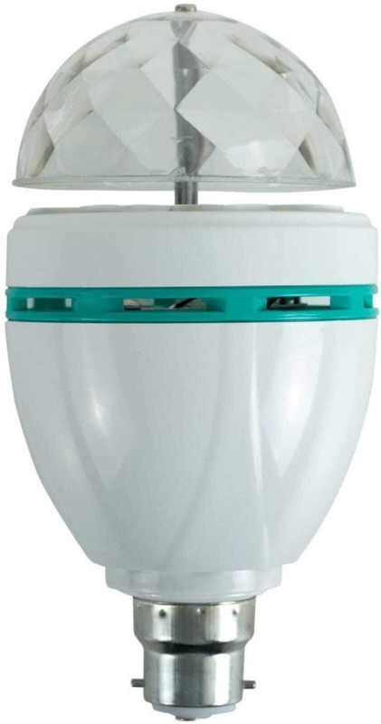 NEW INDIA LIGHTING LED Crystal Rotating Bulb pack of 1 Single Disco Ball(Ball Diameter: 5 cm)
