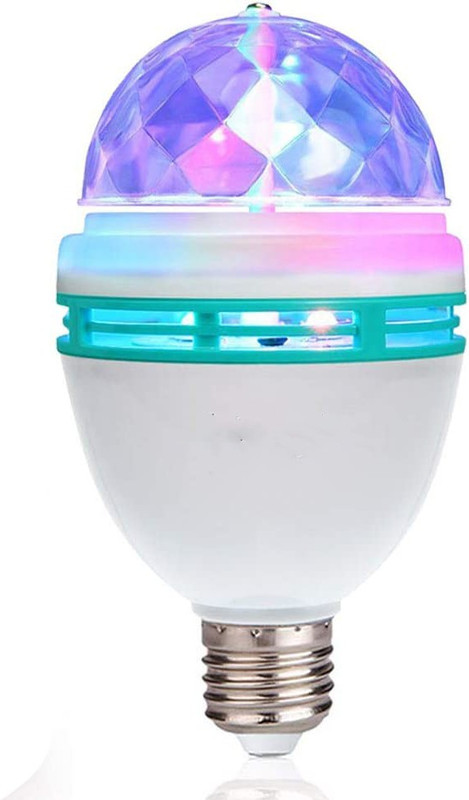 Hermano 360 Degree LED Crystal Rotating Bulb Magic Disco LED Light Single Disco Ball(Ball Diameter: 12 cm)