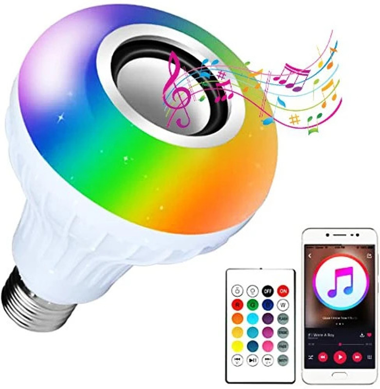 iDOLESHOP Smart LED light Music Bulb Multicolor with Bluetooth Connectivity Remote Control Shower Laser Light(Ball Diameter: 5 cm)