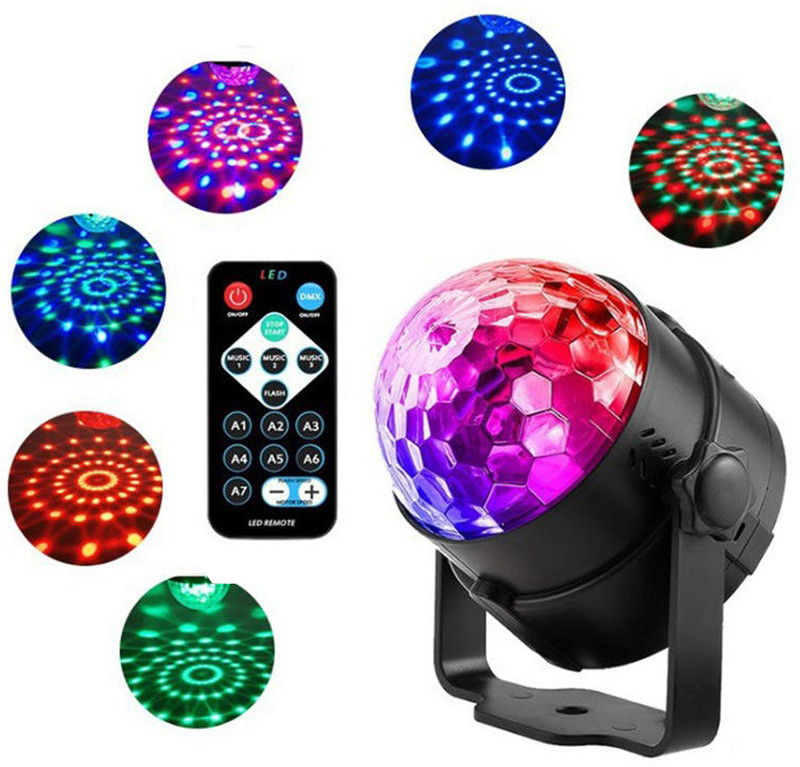 Dwiza Enterprise RGB Party Disco Light with Remote,16 Color Mode DJ Light for Home Party Birthday Disco Ball Set(Ball Diameter: 10.5 cm)