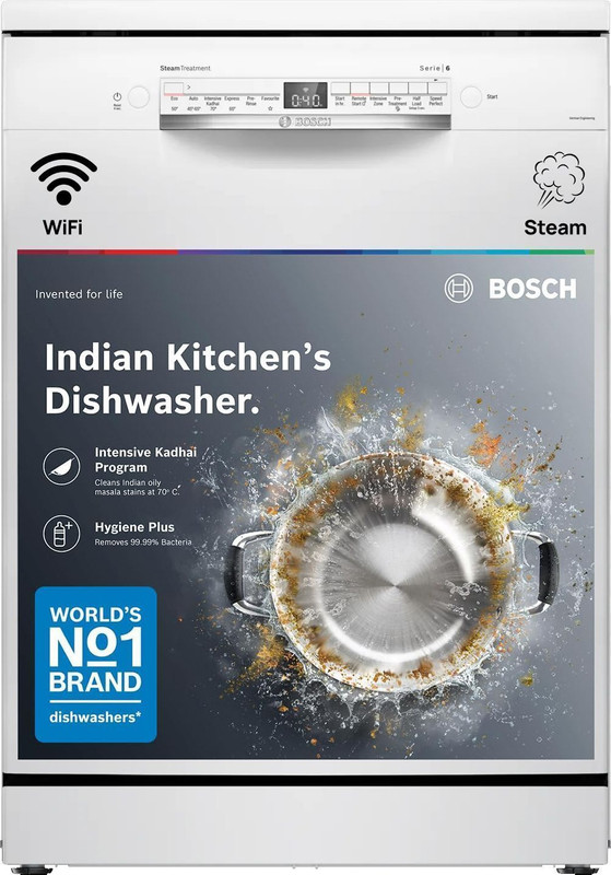 Bosch SMS46KI03I Free Standing 15 Place Settings White