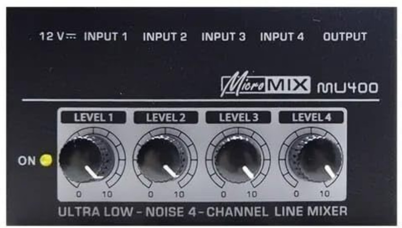 KH HAYDEN MX400 Ultra Low-Noise 4-Channel line mixer Audio Micro Mixer Powered Sound Mixer