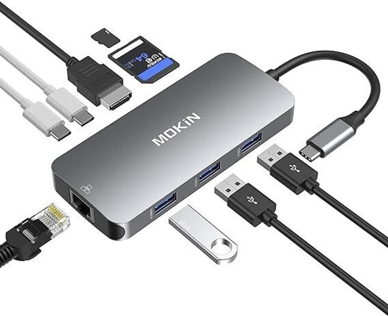MOKiN Type C Hub(8 in 1) MOUC0513 Docking Station(Grey)