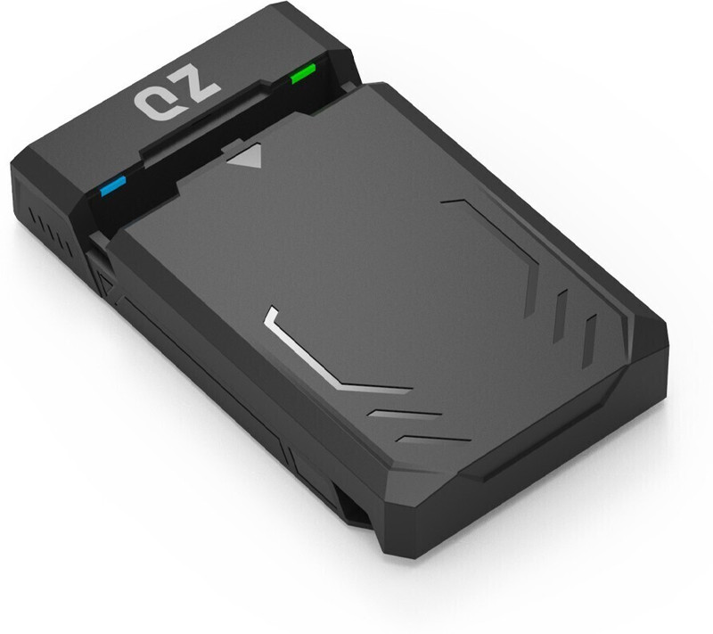 QZ SATA to USB 3.1 Hard Disk External Enclosure Case for 3.5 inch/2.5 inch HDD/SSD HD01 3.5 inch Hard Disk Case, HDD Casing(Black)