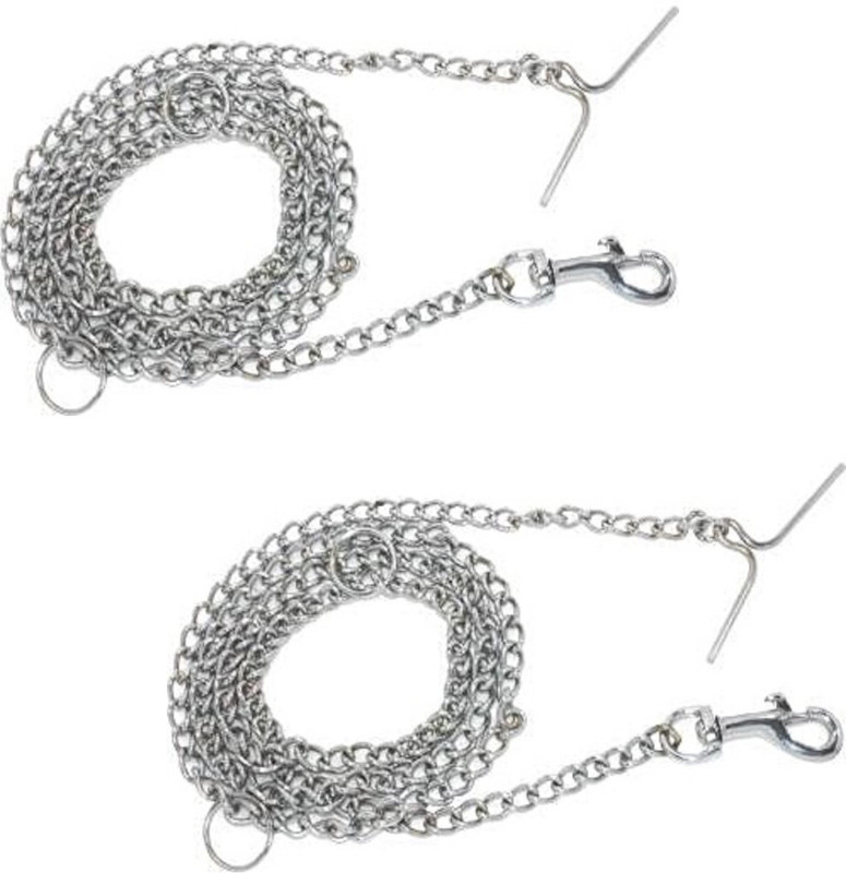 SHINI LIFESTYLE Dog Chain, Dog leash chain, dog/cat chain.Heavy Dog Chain with Heavy Hook, 180 cm Dog & Cat Chain Leash(Silver)