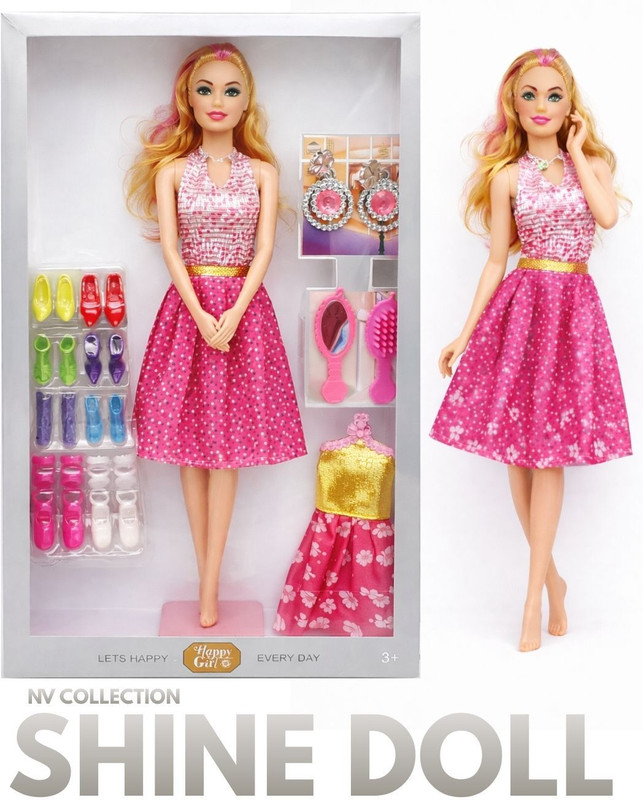 CTC CREATION Shine Dolls Dress-Up Accessories for Pretend Games(Multicolor)