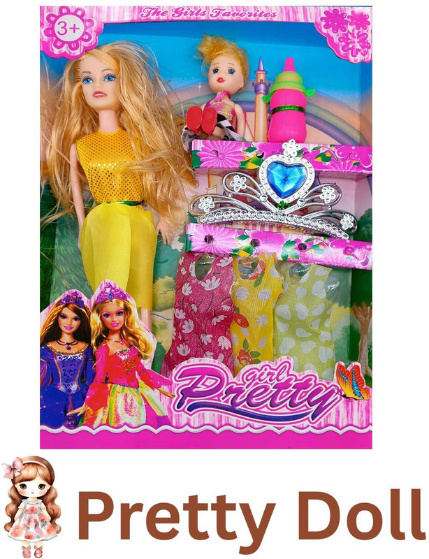 meetanshcollection Radiant doll showcasing a beautiful gown and accessories(Multicolor)