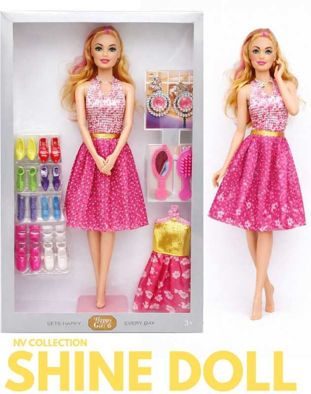 CTC CREATION Shine Dolls Outfit & Shoe Set for Fun Playtime(Multicolor)