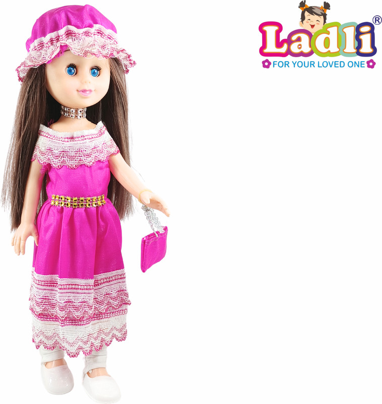 Ladli I live you Skult Girl Doll in Pink Dress & For Kids 714 Age 02 Years - 06 Years(Multicolor)