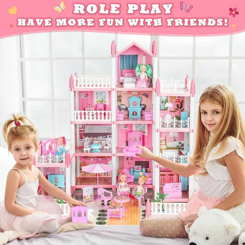 kidsmuch Dreamy Dollhouse / Princess Dream House(Pink)