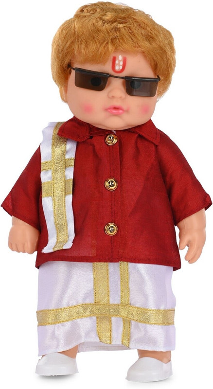 Skyler Collection Unbreakable South Indian Dressed Boy, Doll for kids, Anna(Multicolor)