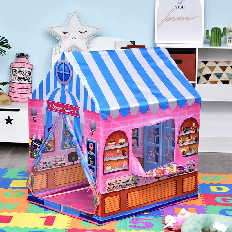cloudconcept Jumbo Size Extremely Light Weight, donutshop theam Kids Play Tent House(Multicolor)