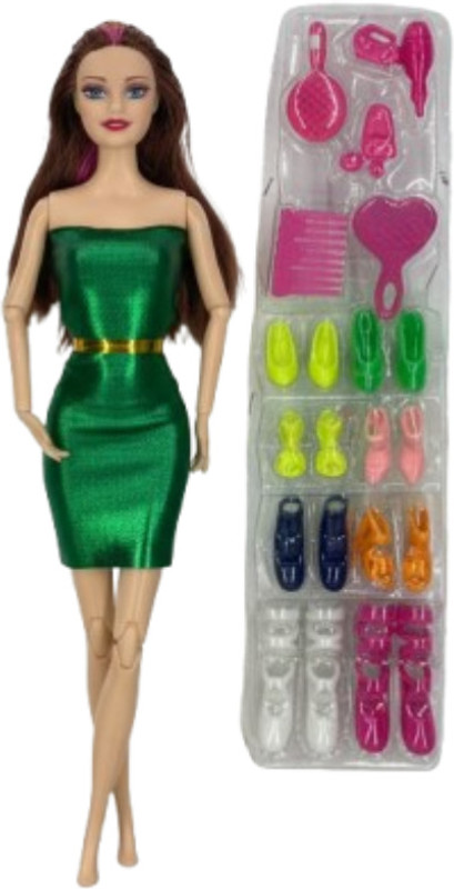 Tagson Doll Set with Movable Joints for Kids(Multicolor)