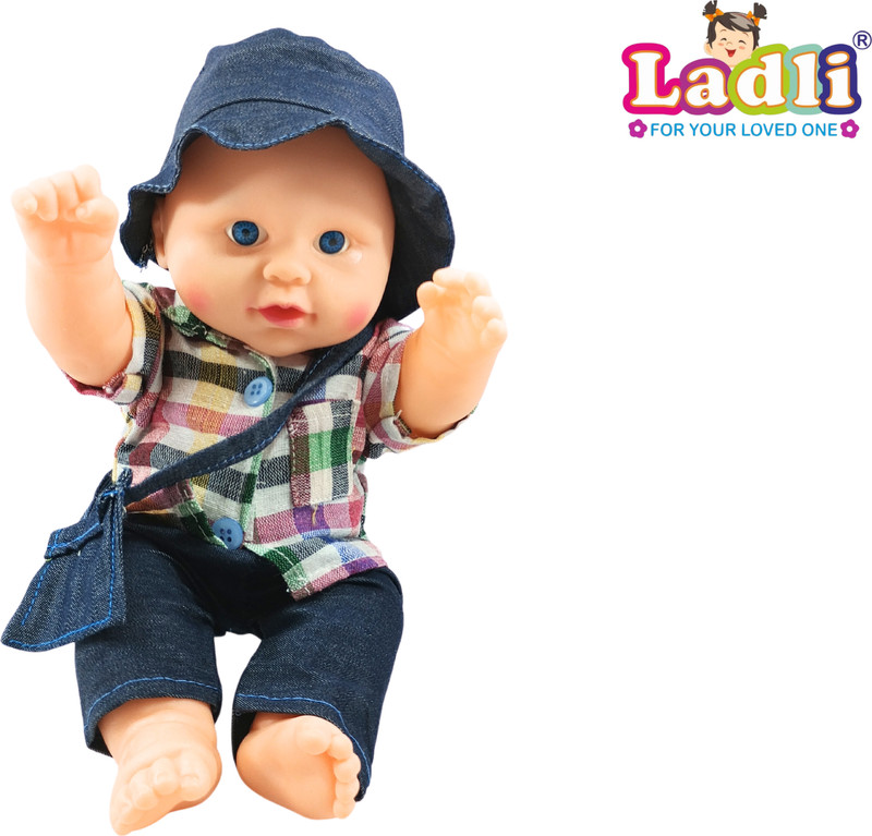 Ladli Natural Realistic Looking Doll for Kids Cute Hat Boy Soft Body Toy for Kids(Multicolor)