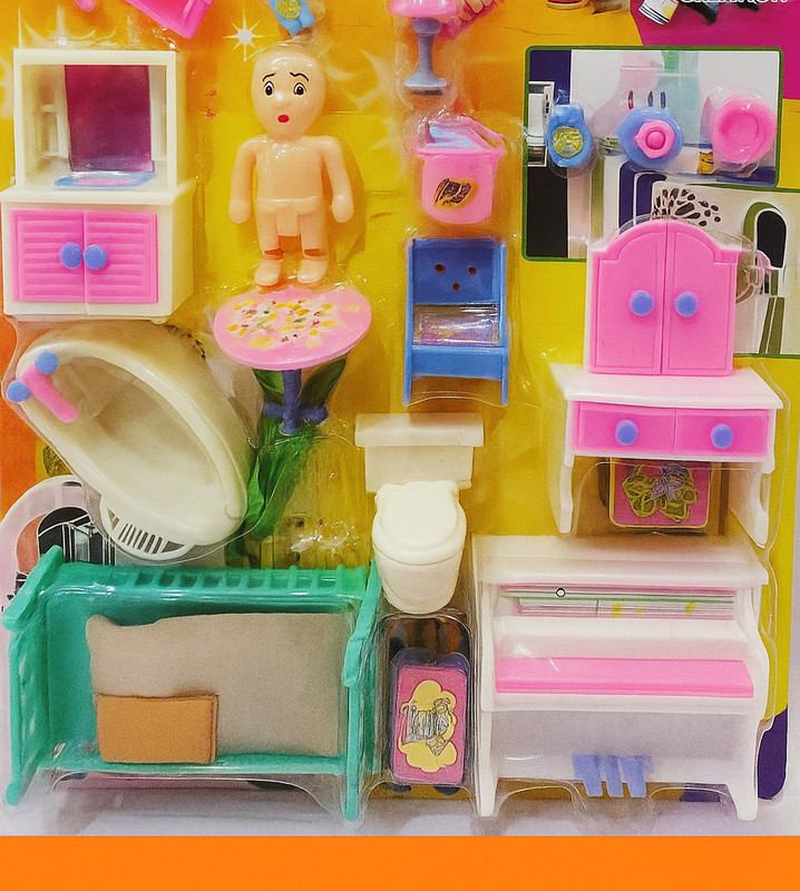 M S.Toys Baby Playset Doll Portable Sets with Small House 20 Accessories for Girl's(Multicolor)