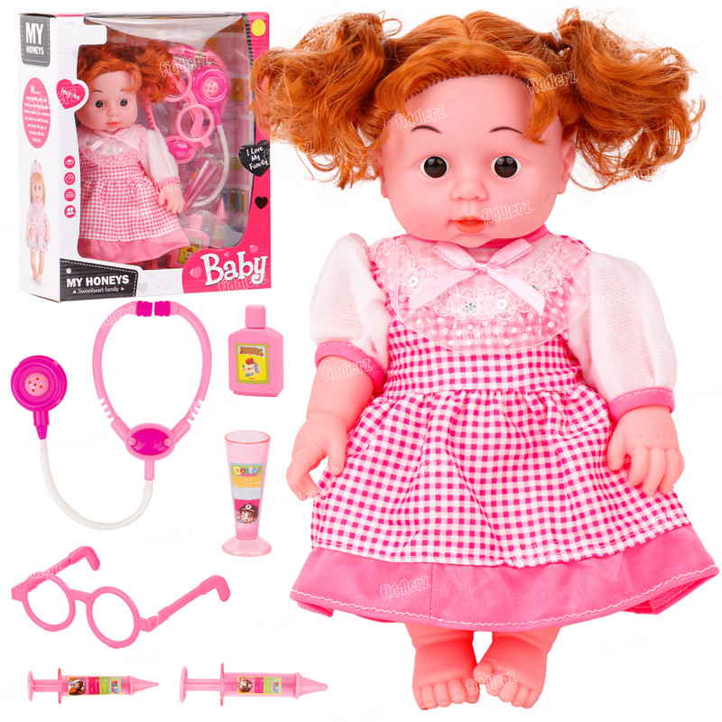 FIDDLERZ Doctor Set Medical Kit with Stethoscope Pretend Play Doctor Set for Boys Girls(Pink)