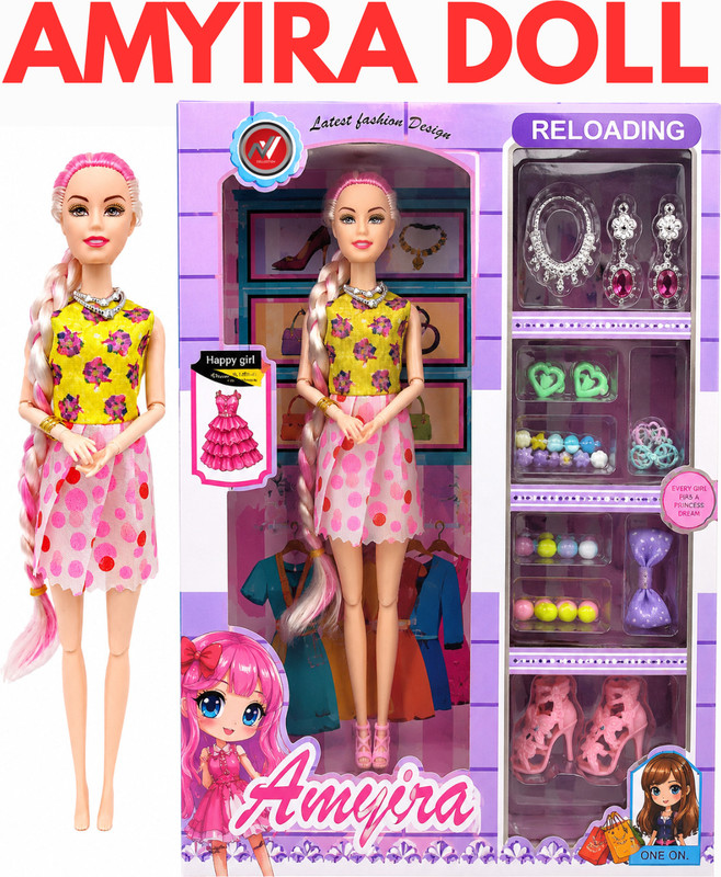 CTC CREATION Amayira Doll & Dress-Up Accessories Set(Multicolor)