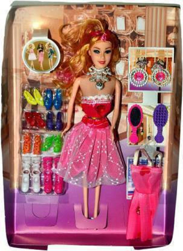 kidsler Doll With Shoes & Fashion Accessories for kids(multicolor) (Multicolor)(Multicolor)