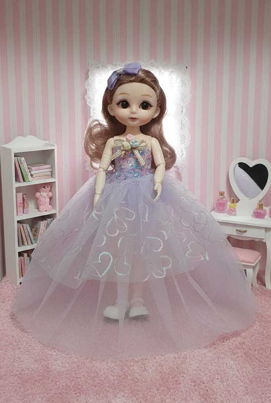 NEXSHOUR 23 cm Doll Keychain for Girls – Cute Soft Doll Hanging Keychain Toy(Multicolor)