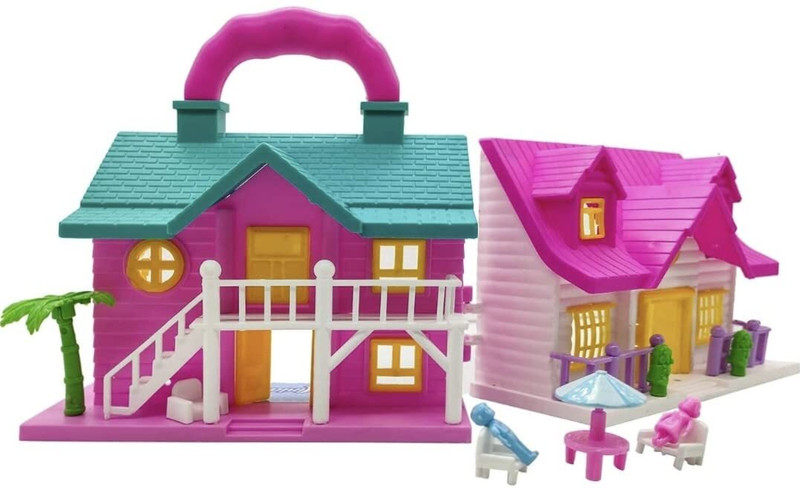 DREAM CHOICE Funny House Play Set | Doll House Play Set for Girls & Boys with Accessories-2(Multicolor)