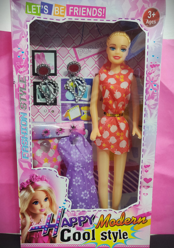 NIRMALA INFRATECH Girls, Angel Doll for Kids Doll Set and ( 2 Dress + doll Earring )(Multicolor)