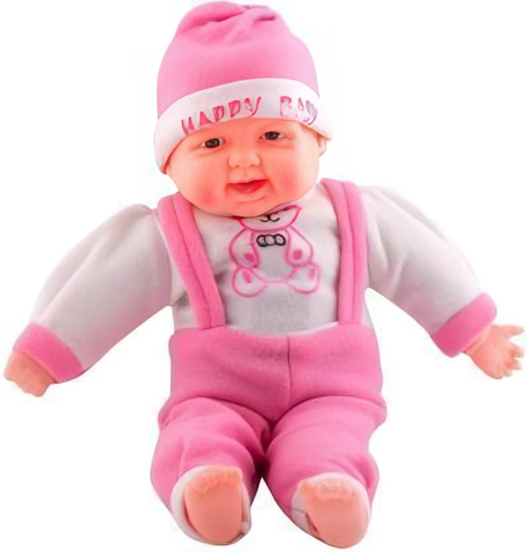 GOURI SHANKAR ENTERPRISES CHIKU CHEER Laughing Boy Musical Doll Plush Toy(Blue, Red, Pink)