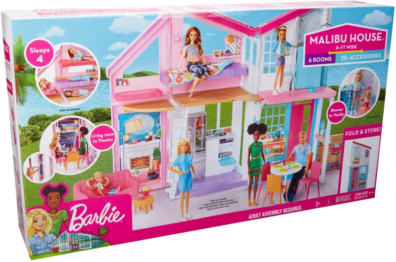 BARBIE Malibu House Playset(Multicolor)