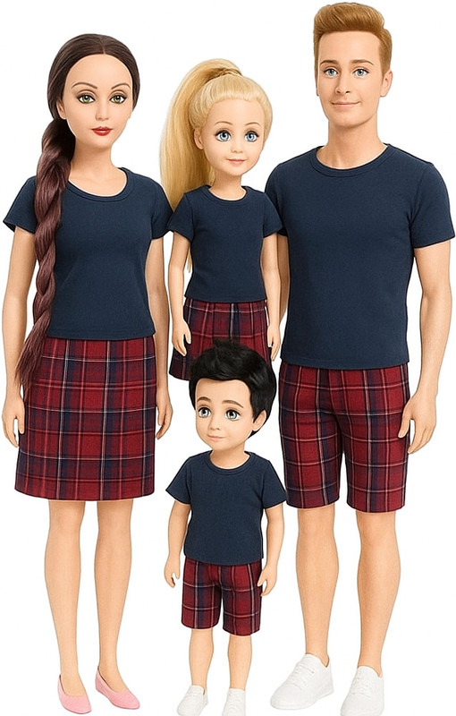 Ladli Family Doll Set for Kids – Parents & Children Fashion Outfits Gift for Kids(Multicolor)