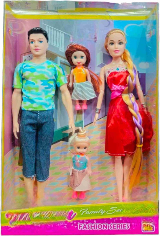 AKANSHA 2 Beautiful Couple Doll With 2 Mini Doll Set For Kids, Foldable Arms & Legs(Multicolor)