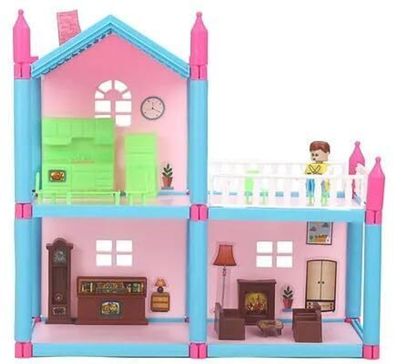 antalya Doll House Play Set with Accessories Dolls with Furniture Role Play Set(Multicolor)