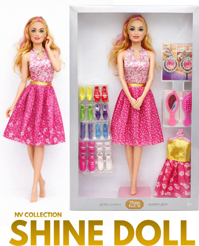 CTC CREATION Shine Dolls Dress-Up Playset with Fun Accessories(Multicolor)