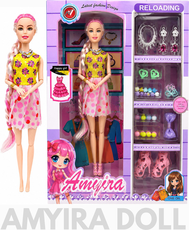 CTC CREATION Amayira Princess Doll Toy with Matching Items(Multicolor)