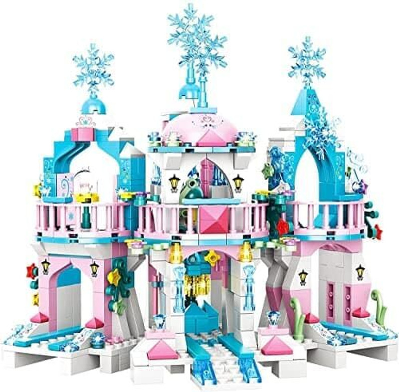 Toyrama Frozen Doll House for Girls, 552 Pcs Princess Magical Ice Palace Creative Castle(Multicolor)