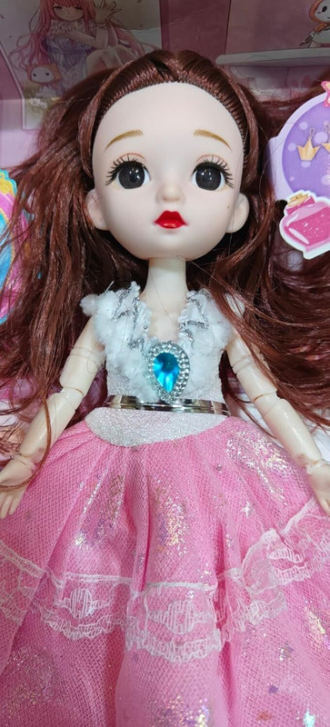 star impex Cute and Adorable Dress-Up Doll | Soft and Cuddly Doll| Long Hair Styling Doll(Pink)
