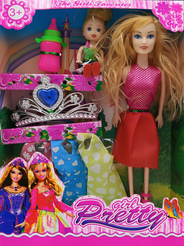 CTC CREATION Beautiful doll with her outfit and accessories(Multicolor)