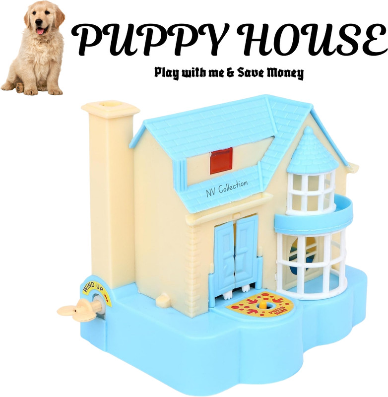 NV COLLECTION Non-Electric Puppy Piggy Bank – Kids’ Favorite Saving Toy(Multicolor)