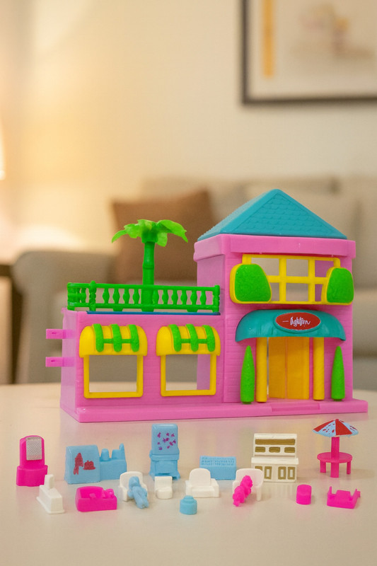 AISHITA ENTERPRISES Funny House Play Set Doll House with Furniture for Kids (Multicolor)(Multicolor)
