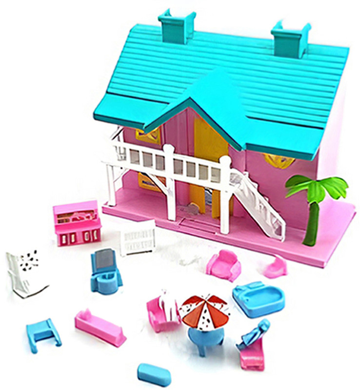 DREAM CHOICE Toys Kids Mini Doll House Cute Furniture Pretend Children Toys Birthday Gift(Multicolor)