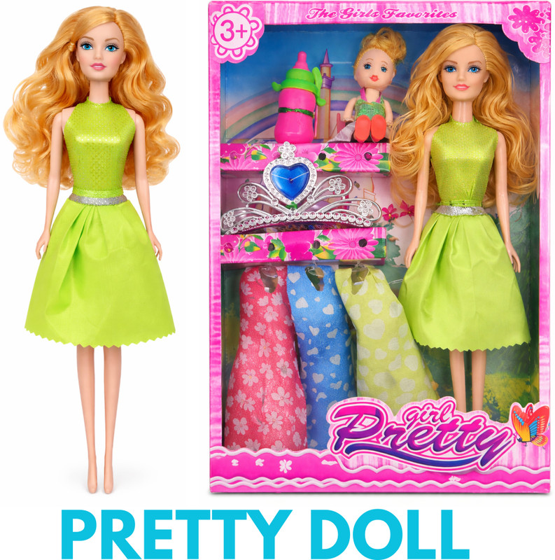 NV COLLECTION Creative Fashion Dolls with Accessories for Kids’ Playtime(Multicolor)