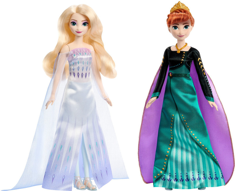Disney Frozen Anna & Elsa Fashion Dolls with Signature Queen Looks(Multicolor)