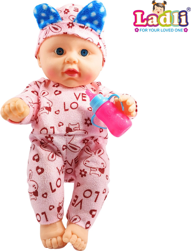 Ladli Realistic Newborn Baby Doll with Feeding Toy for Kids and Gift for Kids(Pink)