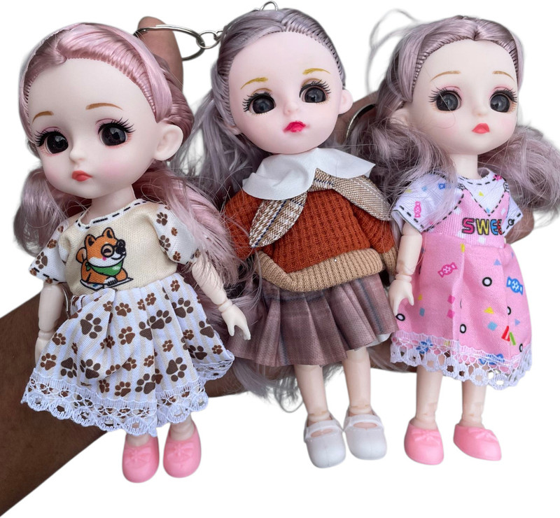Maadi Cute Barbie Doll for Kids | Mini Doll with Dress & Shoes | Girls Toy Gift(Multicolor)