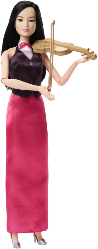 BARBIE Doll & Accessories, Career Violinist Musician Doll with Violin and Bow(Multicolor)
