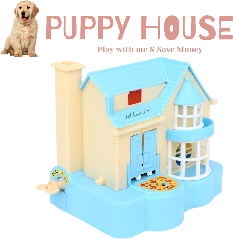 NV COLLECTION Cute Puppy Piggy Bank – Non-Electric Savings Toy for Kids(Multicolor)